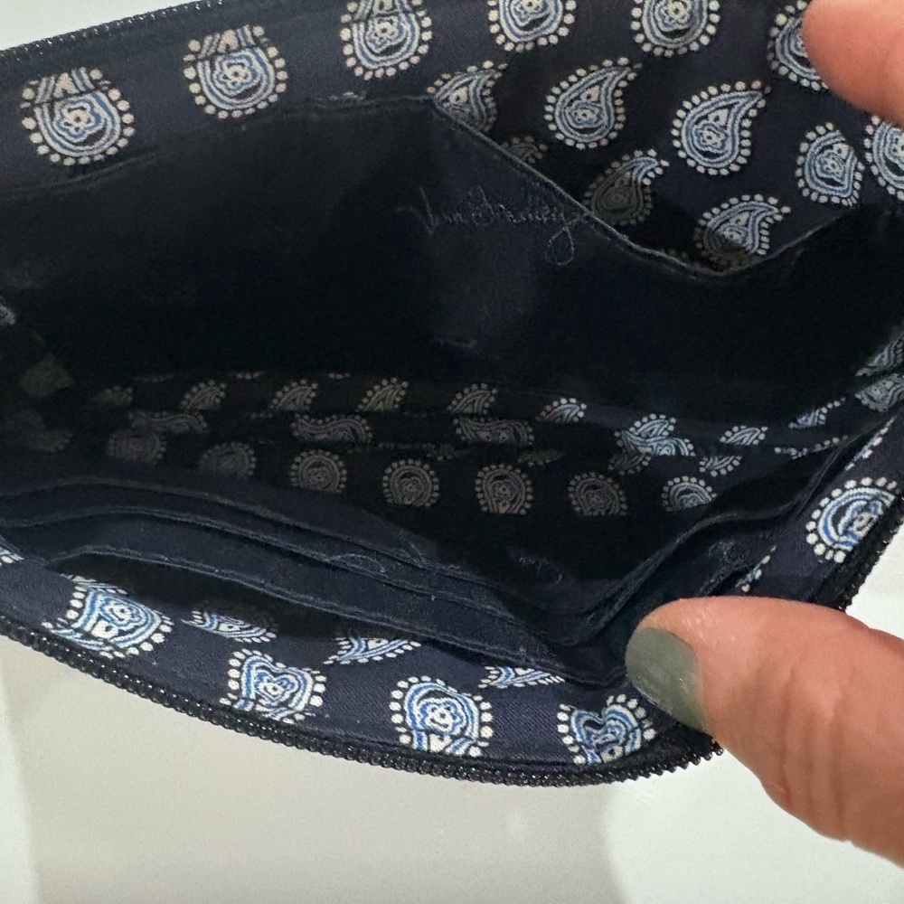 Limited Edition Vera Bradley Birthday Celebration Slim Zip Wristlet Blue Bandana - Picture 3 of 3